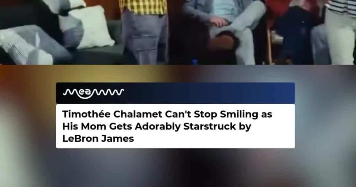 Timothée Chalamet Lights Up as His Mom Poses With LeBron James