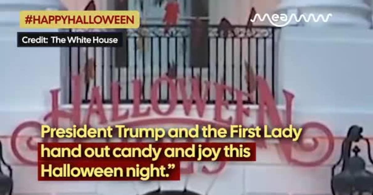 President Trump and the First Lady hand out candy and joy this Halloween night