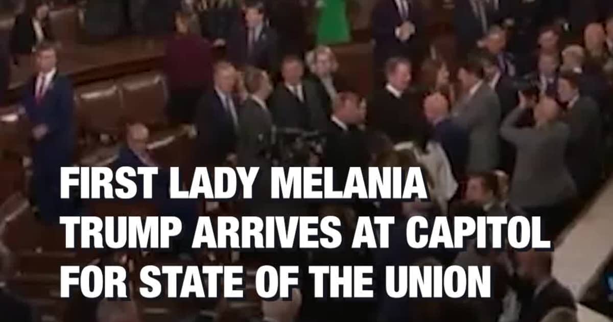 First Lady Melania Trump Arrives at Capitol for State of the Union