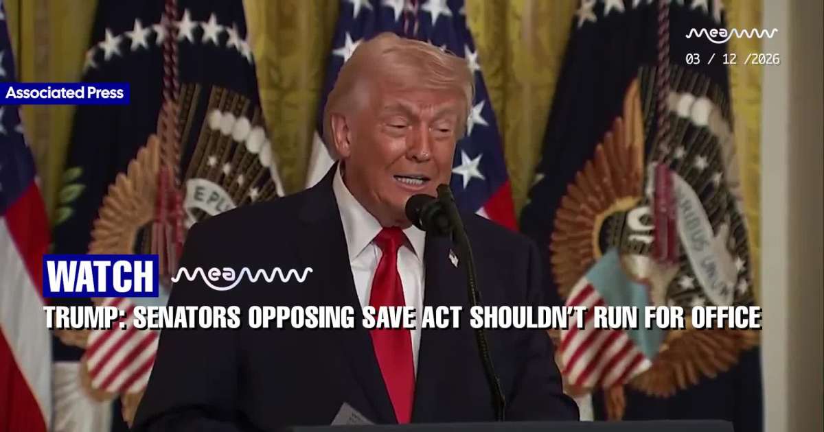 **Trump: Senators Opposing SAVE Act Shouldn’t Run for Office**
