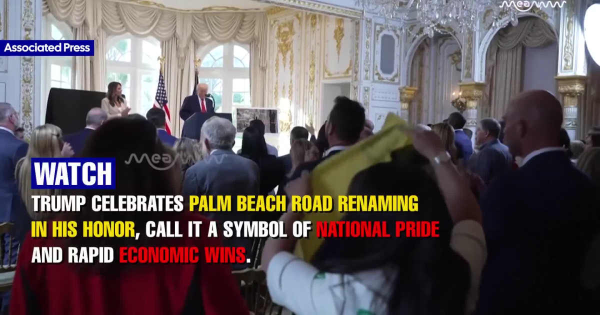 “Trump Unveils ‘Donald J. Trump Boulevard’ in Palm Beach, Calls It a Symbol of Pride & Prosperity”