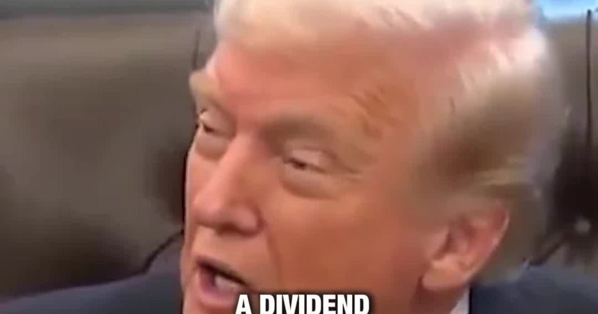 Trump announces a $2,000 dividend for working Americans funded by tariffs.