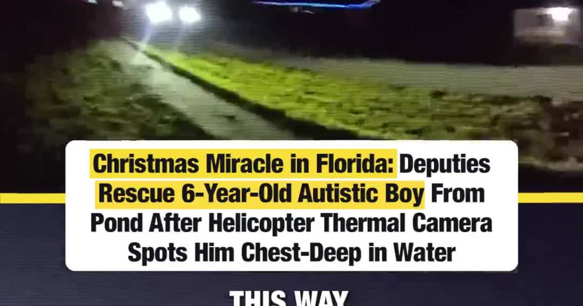 Christmas Miracle in Florida: Deputies Rescue 6-Year-Old Autistic Boy From Pond After Helicopter Thermal Camera Spots Him Chest-Deep in Water