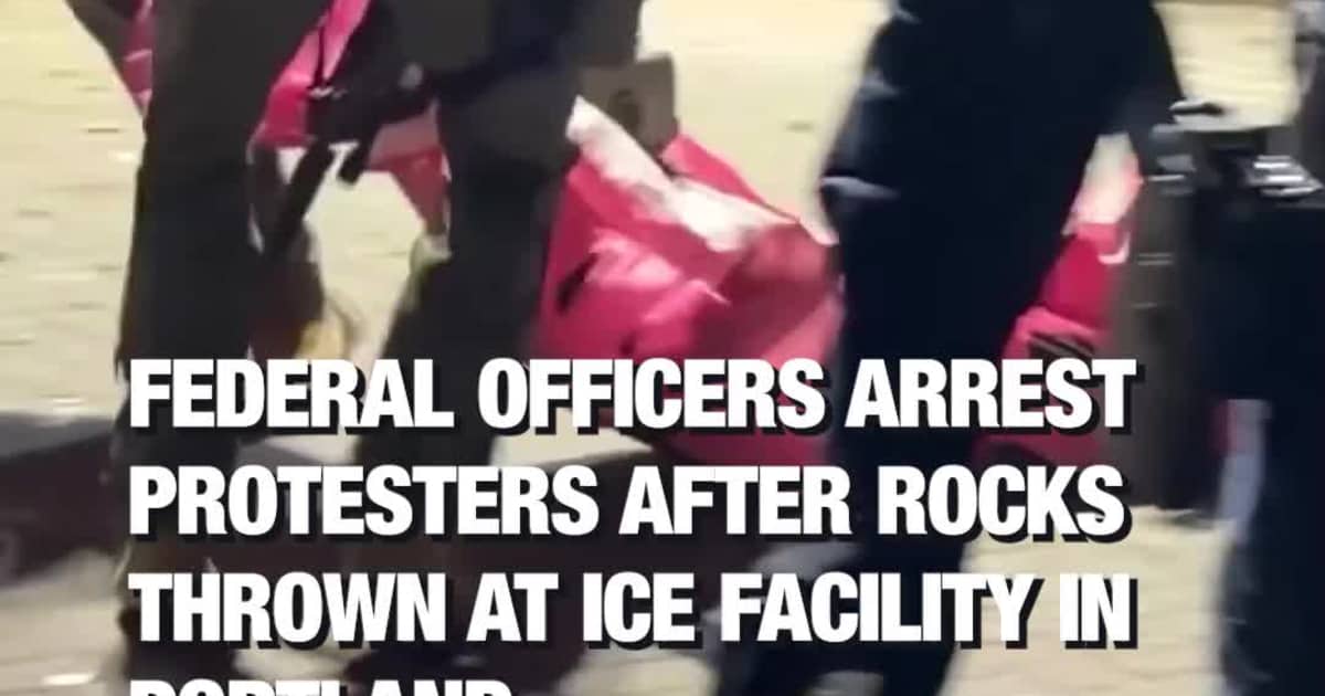 Federal Officers Arrest Protesters After Rocks Thrown at ICE Facility in Portland