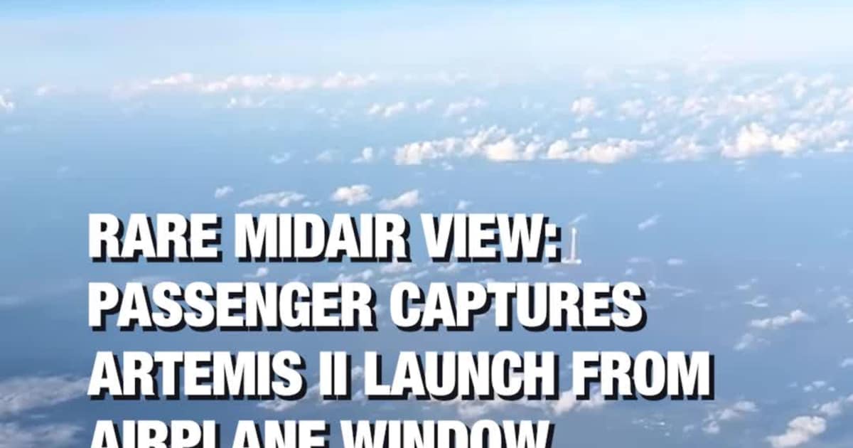 Rare Midair View: Passenger Captures Artemis II Launch From Airplane Window