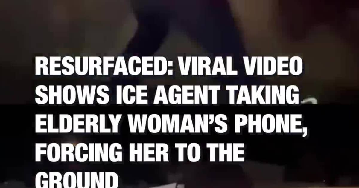 Viral Video Shows ICE Agent Taking Elderly Woman’s Phone, Forcing Her to the Ground