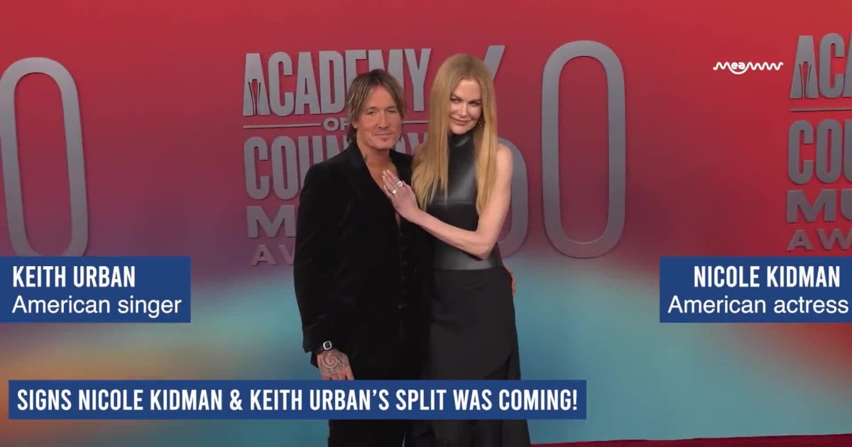 Signs Nicole Kidman & Keith Urban’s Split Was Coming!
