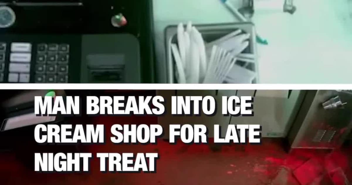 Man Breaks into Ice Cream Shop for Late Night Treat