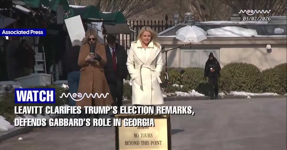 Karoline Leavitt Defends Trump’s Election Plan and Tulsi Gabbard’s Role in Georgia FBI Raid