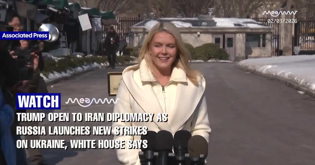 SLUG: Trump Open to Iran Diplomacy as Russia Launches New Strikes on Ukraine, White House Says