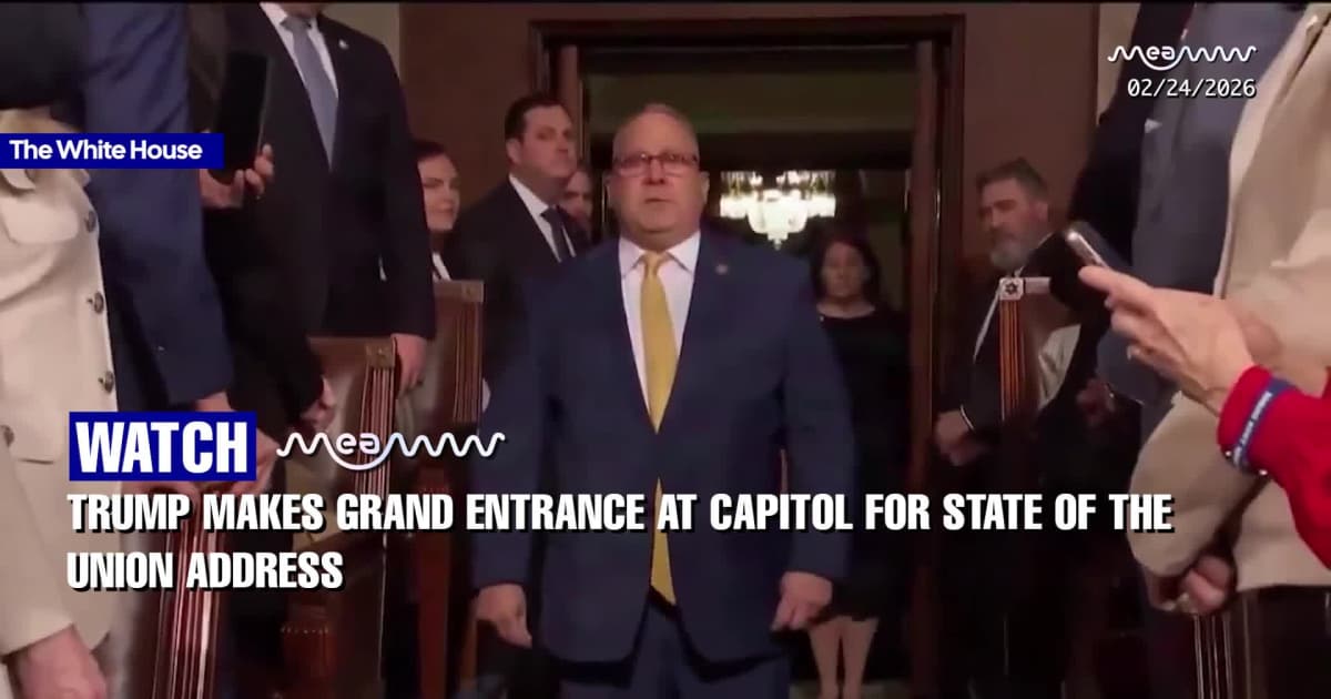 “Mr. Speaker, The President of the United States!”: Trump Enters Capitol for State of the Union