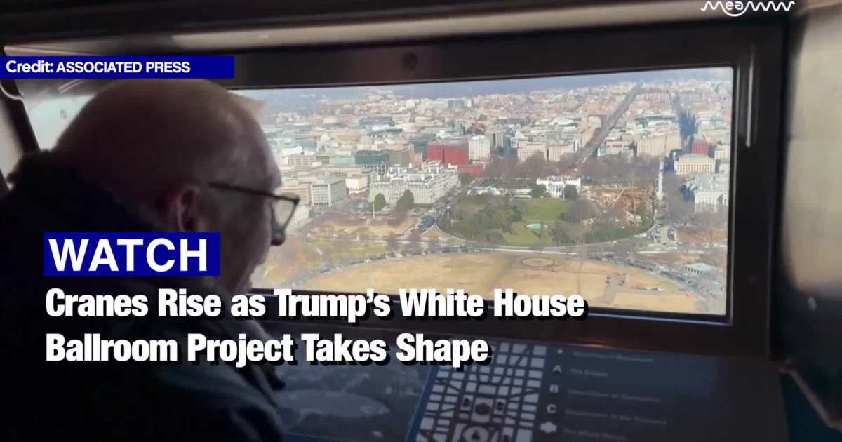Cranes Rise as Trump’s White House Ballroom Project Takes Shape