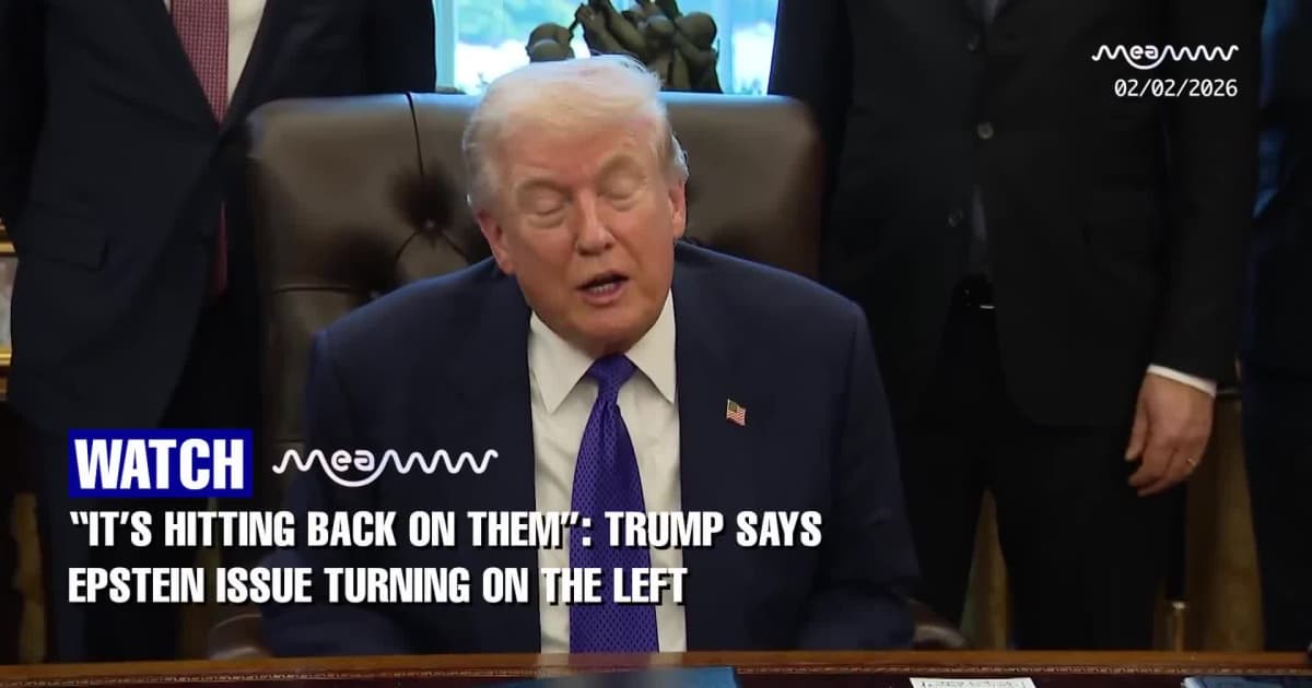Trump: Epstein Files Spotlight Is Shifting to Bill Clinton and the Left