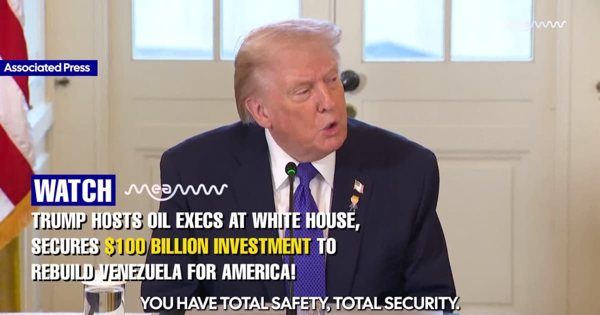 Trump: $100 Billion Private Investment to Rebuild Venezuela — No Taxpayer Money