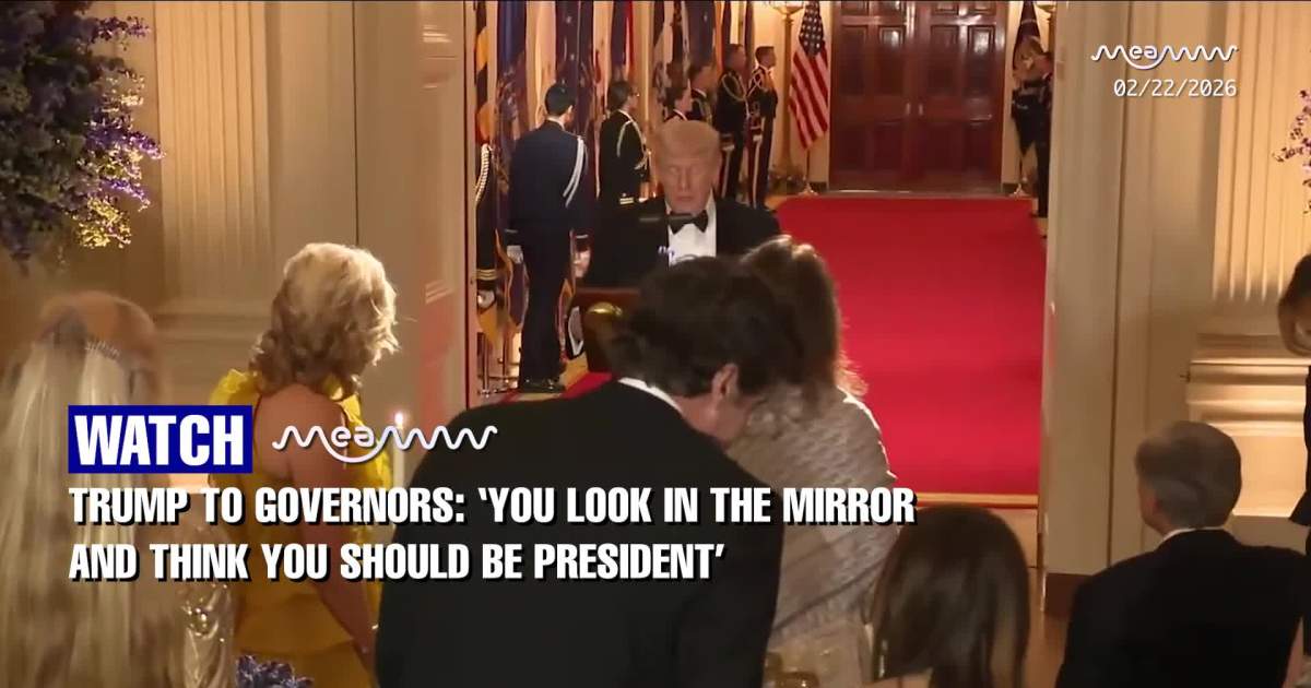 Trump Jokes Governors ‘Look in the Mirror and Say, I Should Be President’