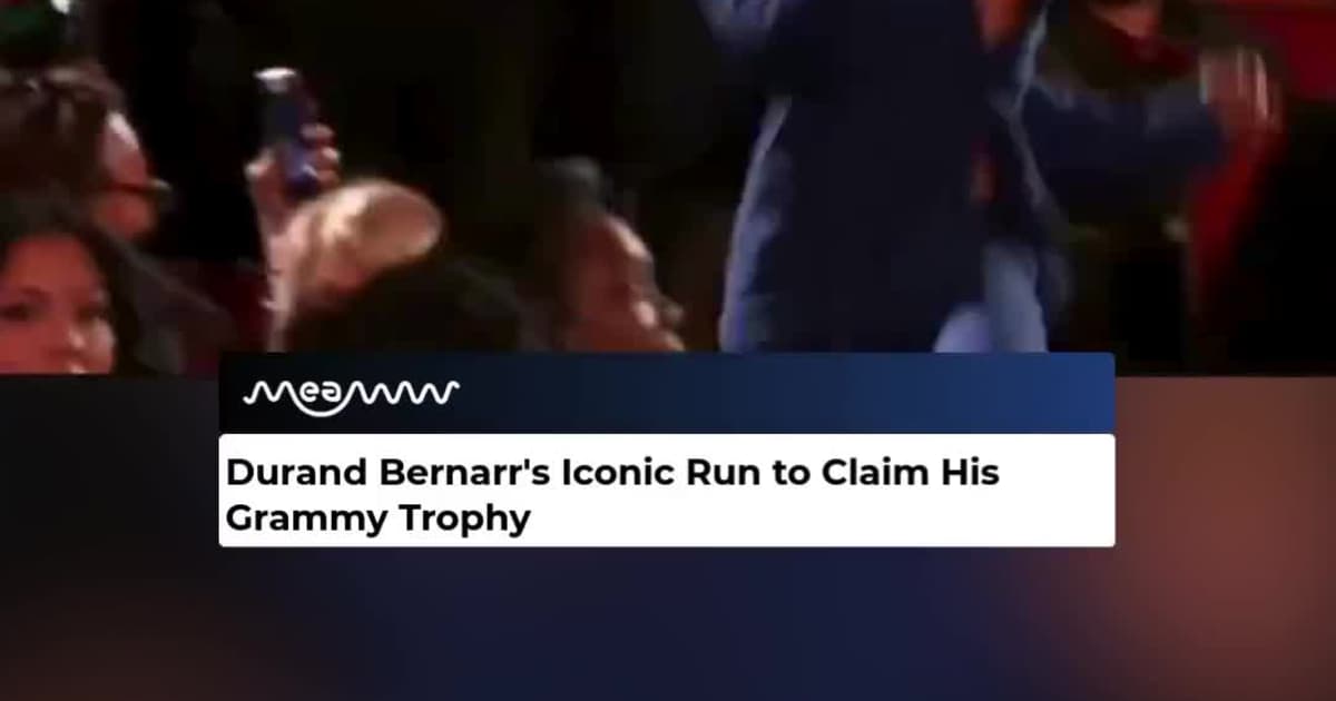 Durand Bernarr Iconically Runs to Accept His Grammy