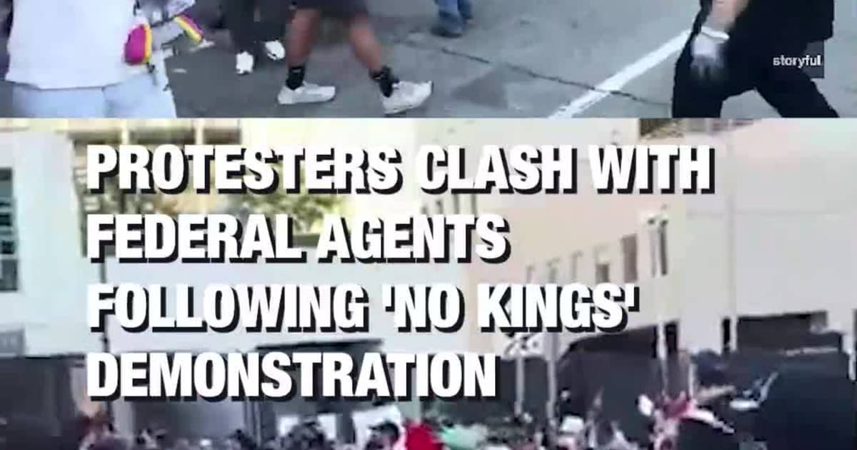 Protesters Clash With Federal Agents Following 'No Kings' Demonstration