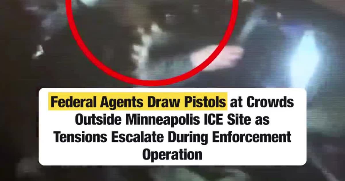 Federal Agents Draw Pistols at Crowds Outside Minneapolis ICE Site as Tensions Escalate During Enforcement Operation