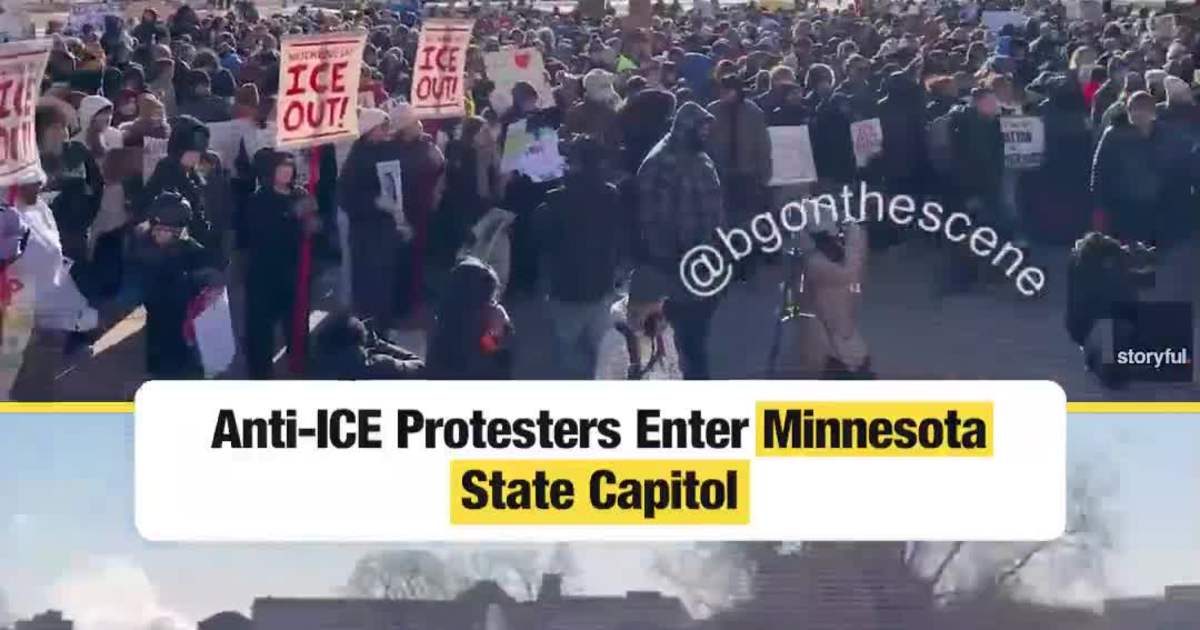 Anti-ICE Protesters Enter Minnesota State Capitol