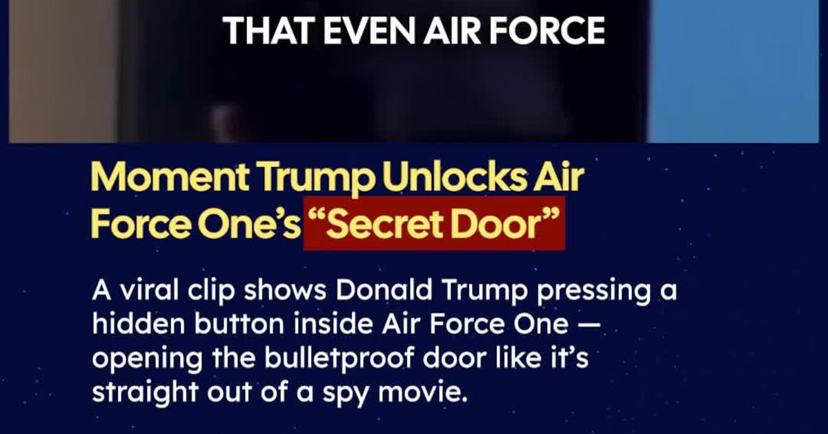 Moment Trump Unlocks Air Force One’s Secret Door