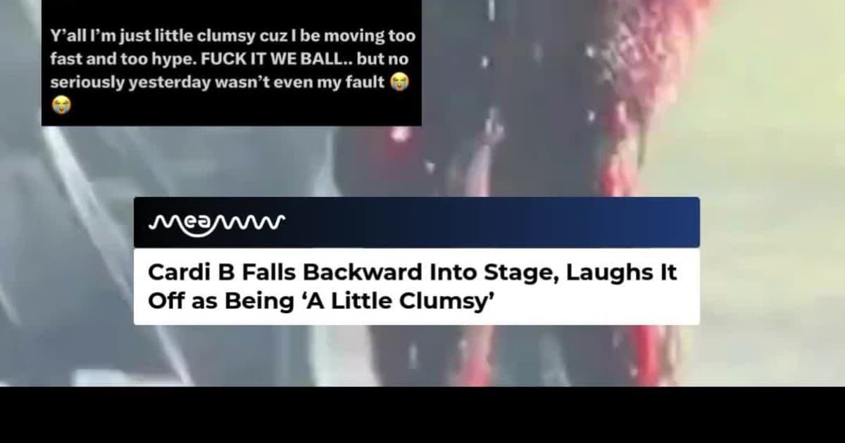 Cardi B Takes a Fall Again on Little Miss Drama Tour