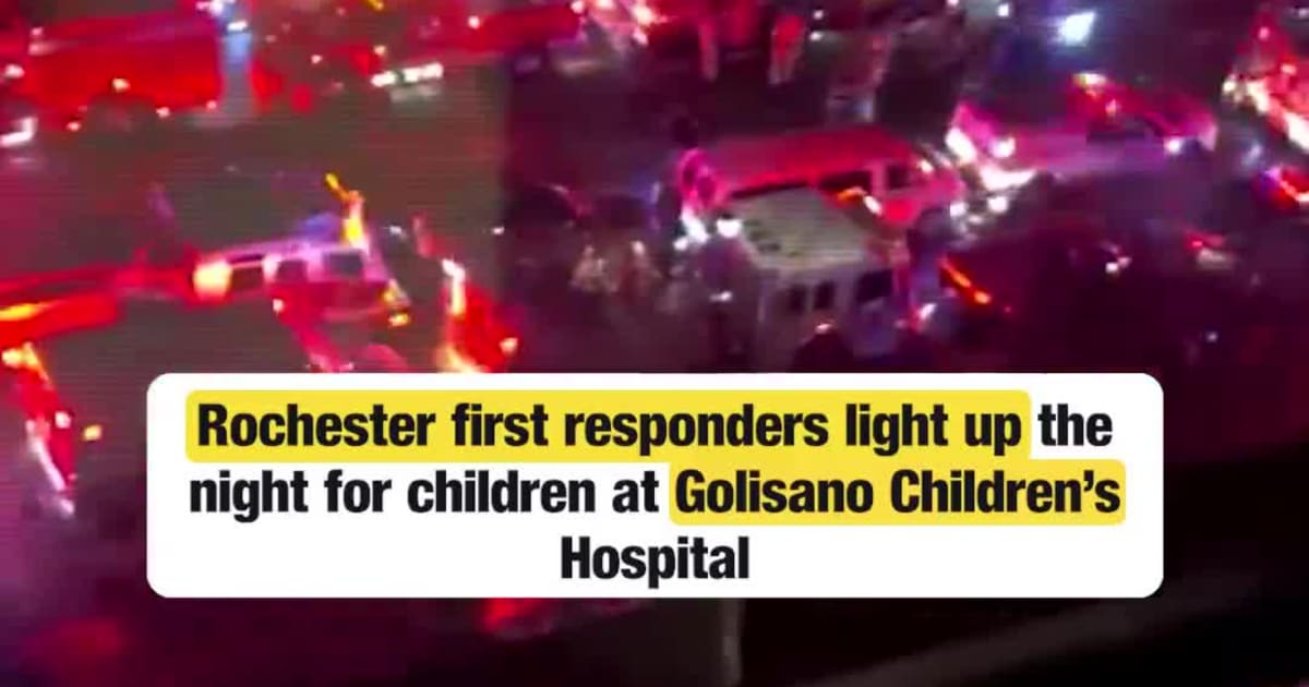 Rochester first responders light up the night for children at Golisano Children’s Hospital