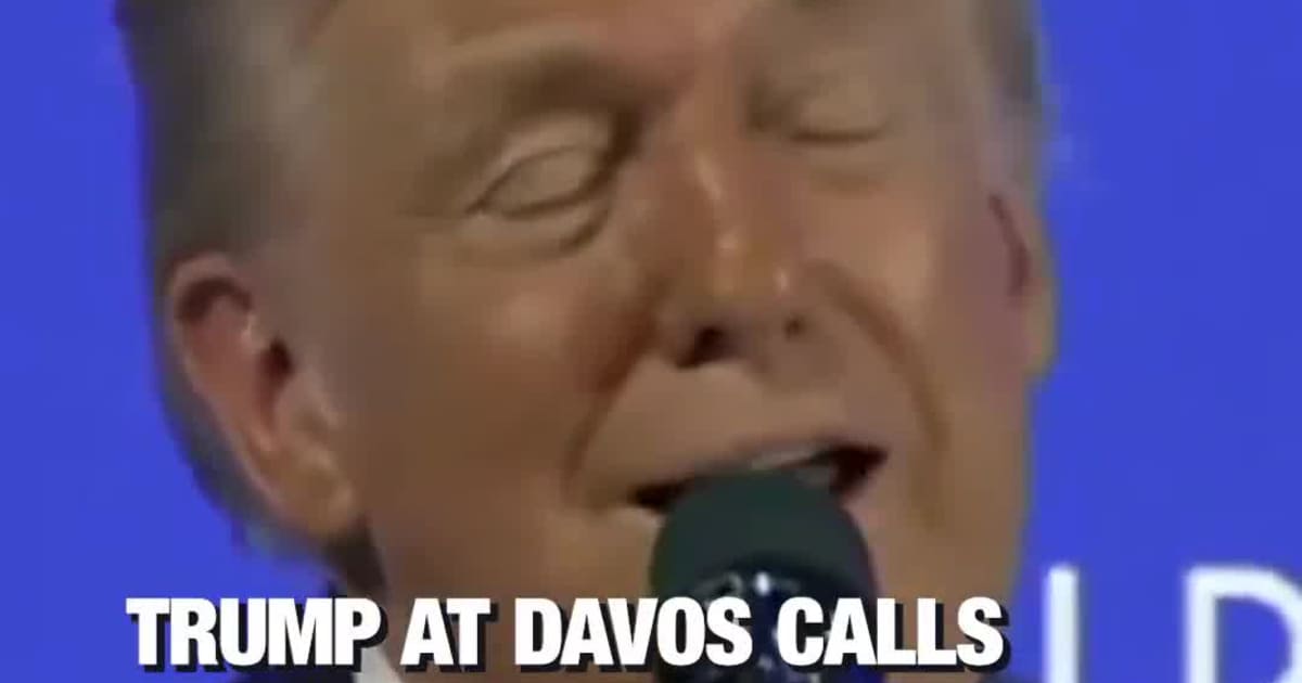 Trump at Davos Calls Jerome Powell ‘Too Late’ on Interest Rates