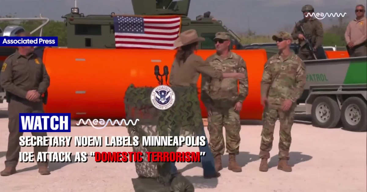 Noem Justifies ICE Shooting, Says Minneapolis ICE Shooting Was "Domestic Terrorism"!