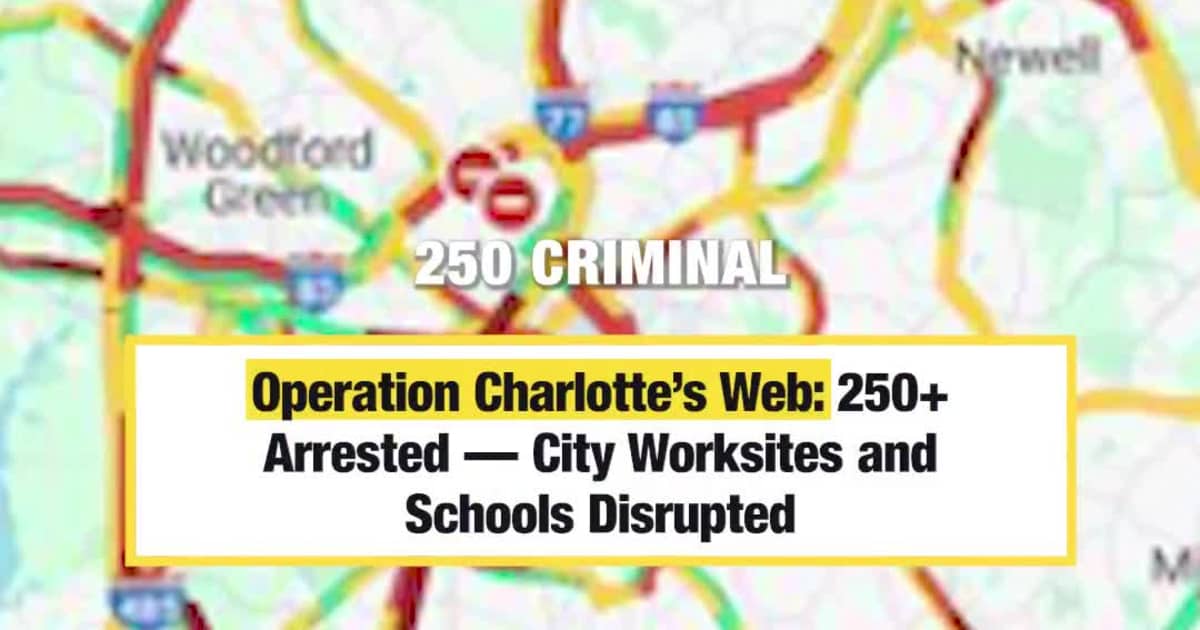 Operation Charlotte’s Web: 250+ Arrested — City Worksites and Schools Disrupted