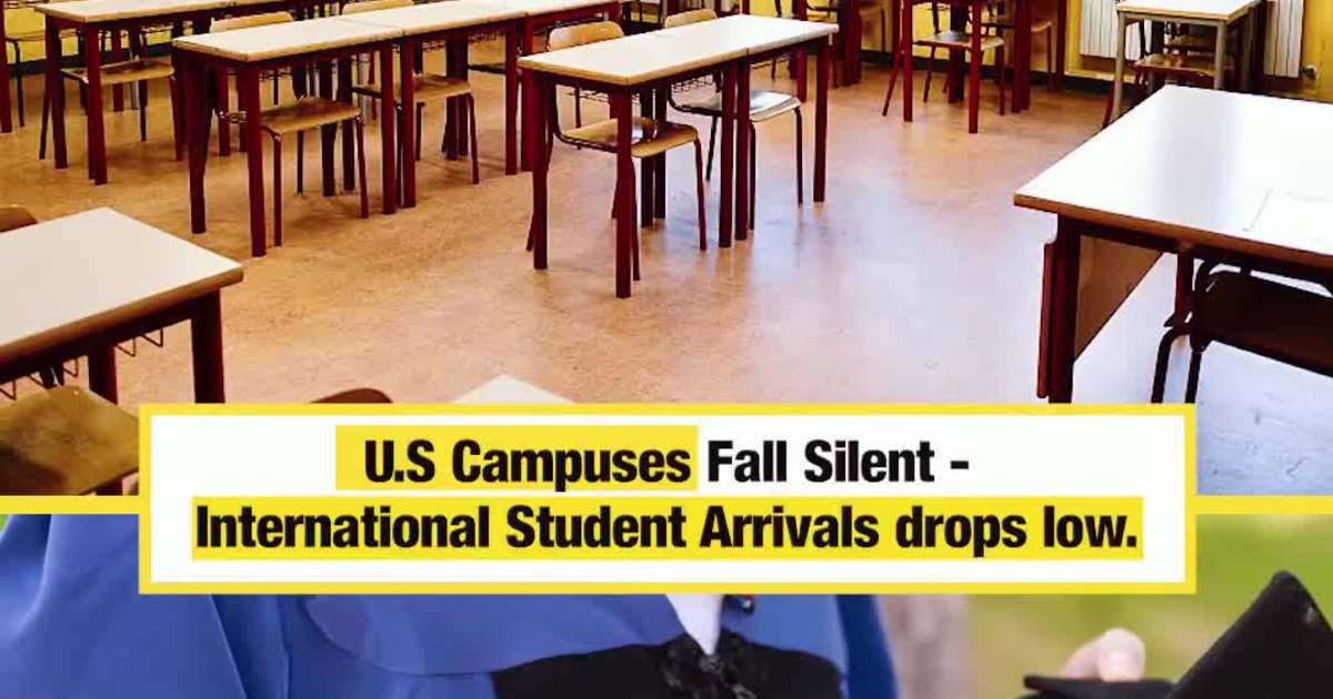 U.S Campuses Fall Silent - International Student Arrivals drops low