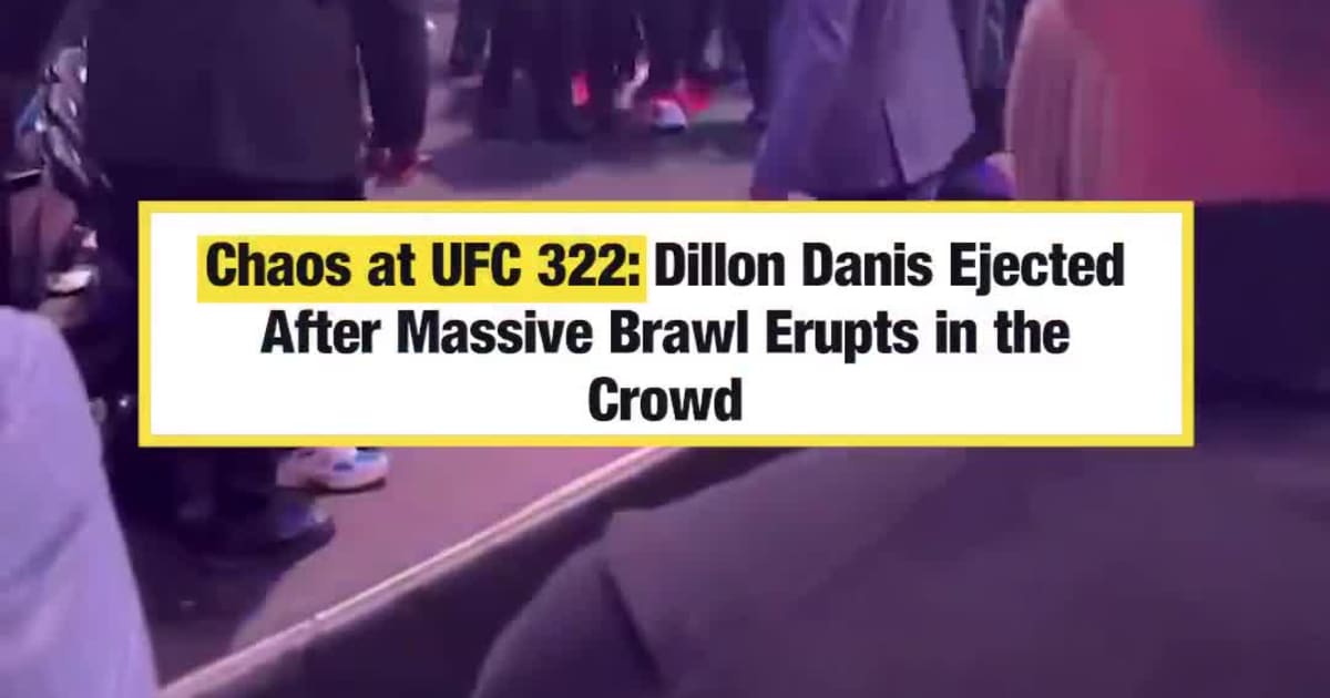 Chaos at UFC 322: Dillon Danis Ejected After Massive Brawl Erupts in the Crowd