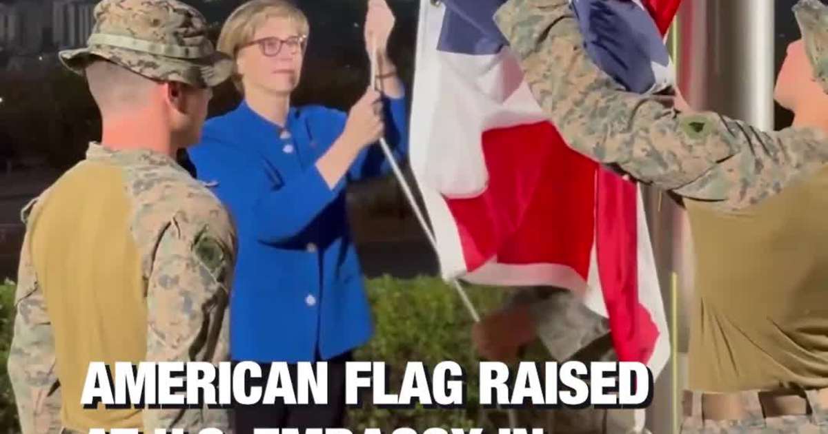 American Flag Raised at U.S. Embassy in Venezuela for the First Time Since 2019