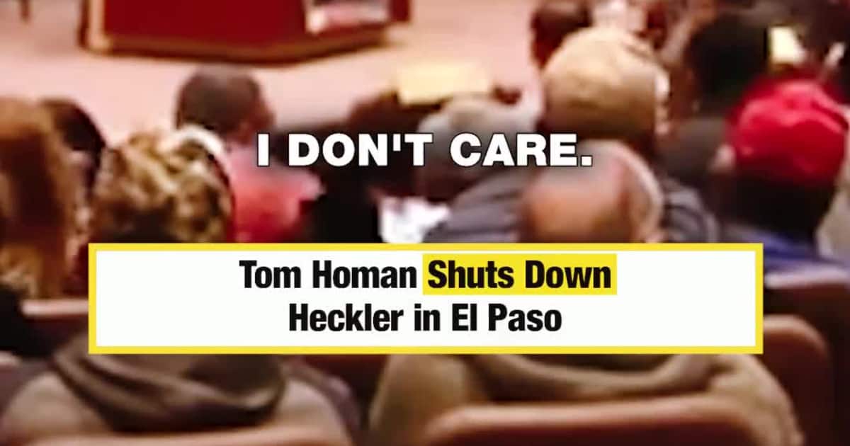 Tom Homan Shuts Down Heckler in El Paso