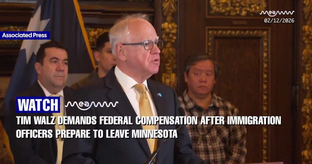 Tim Walz Demands Federal Compensation After immigration officers prepare to leave Minnesota