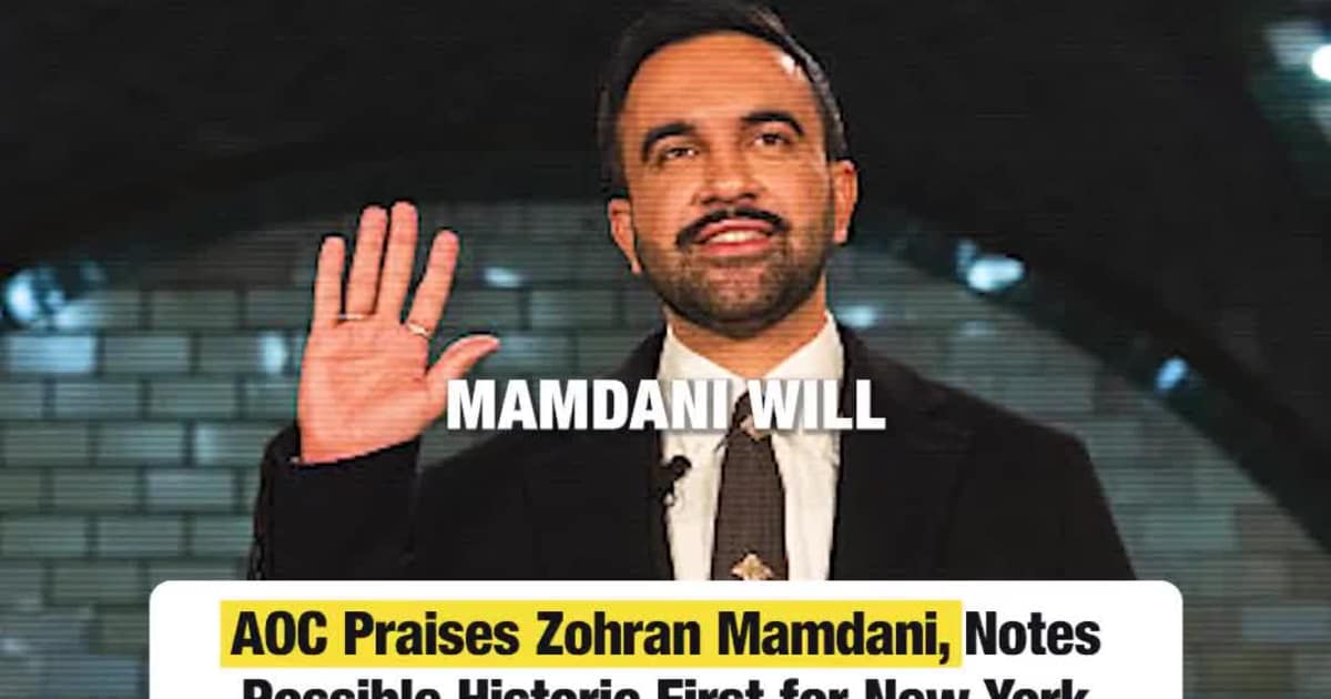 AOC Hails Zohran Mamdani as NYC’s “First Muslim Mayor,” Crowd Erupts