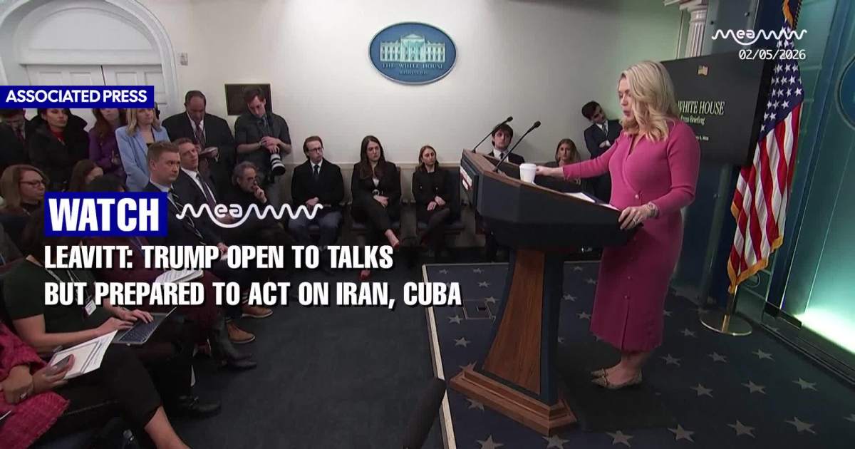 White House warns Cuba to 'be wise' and tells Iran that Trump 'has many options at his disposal'