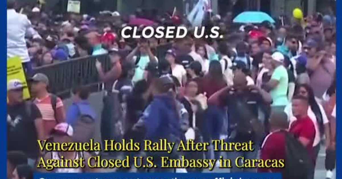 Venezuela Holds Rally After Threat Against Closed U.S. Embassy in Caracas
