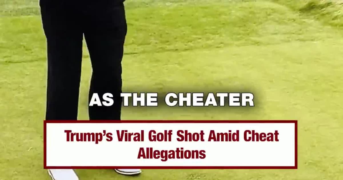 Trump’s Viral Golf Shot Amid Cheat Allegations