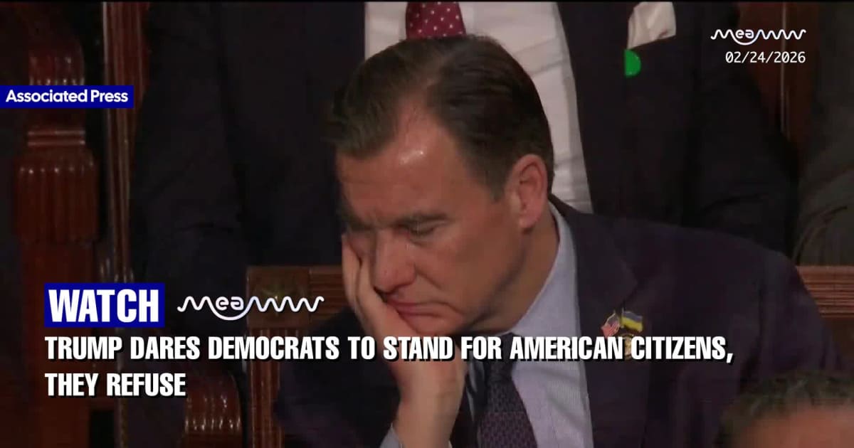 Democrats Remain Seated As Trump Calls for Citizen Protection