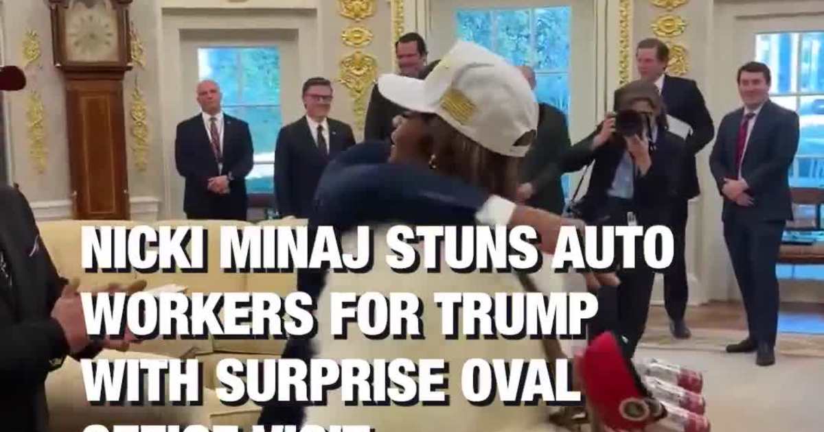 Nicki Minaj Stuns Auto Workers for Trump With Surprise Oval Office Visit
