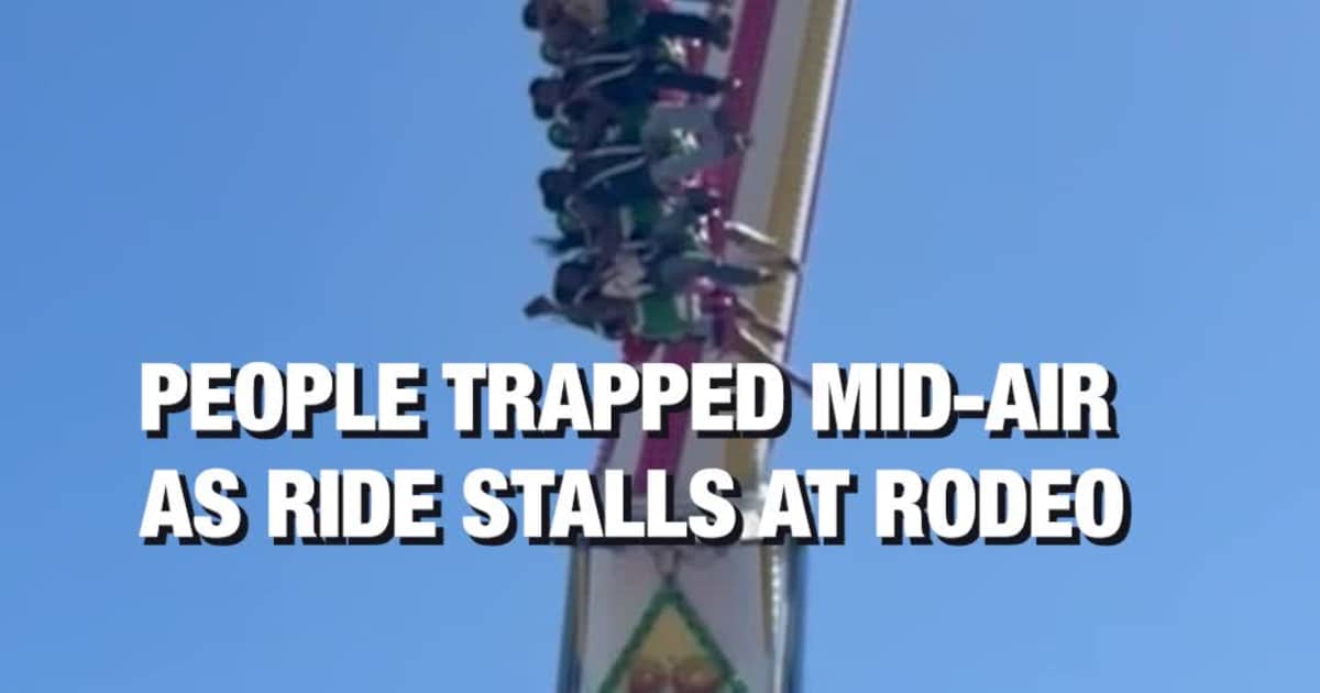 People Trapped Mid-Air as Ride Stalls at Rodeo