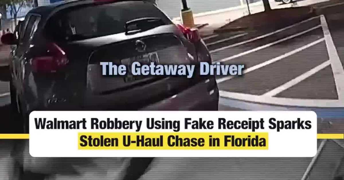 Walmart Robbery Using Fake Receipt Sparks Stolen U-Haul Chase in Florida