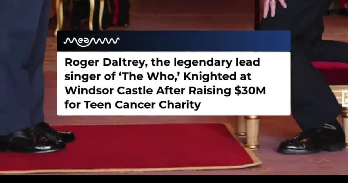 Rock Legend Roger Daltrey Knighted by Prince William