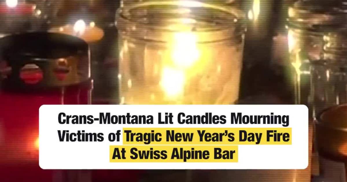 Candles Lit In Crans-Montana As Community Gathers To Mourn Victims Of Tragic New Year’s Day Fire In Switzerland