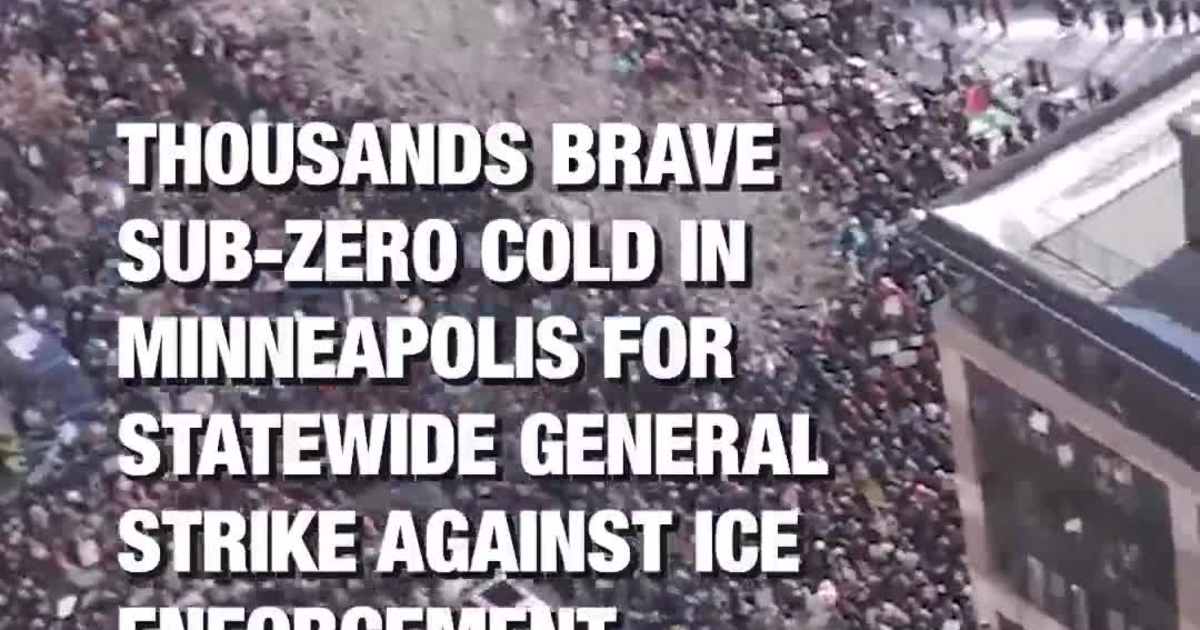Thousands Brave Sub-Zero Cold in Minneapolis for Statewide General Strike Against ICE Enforcement