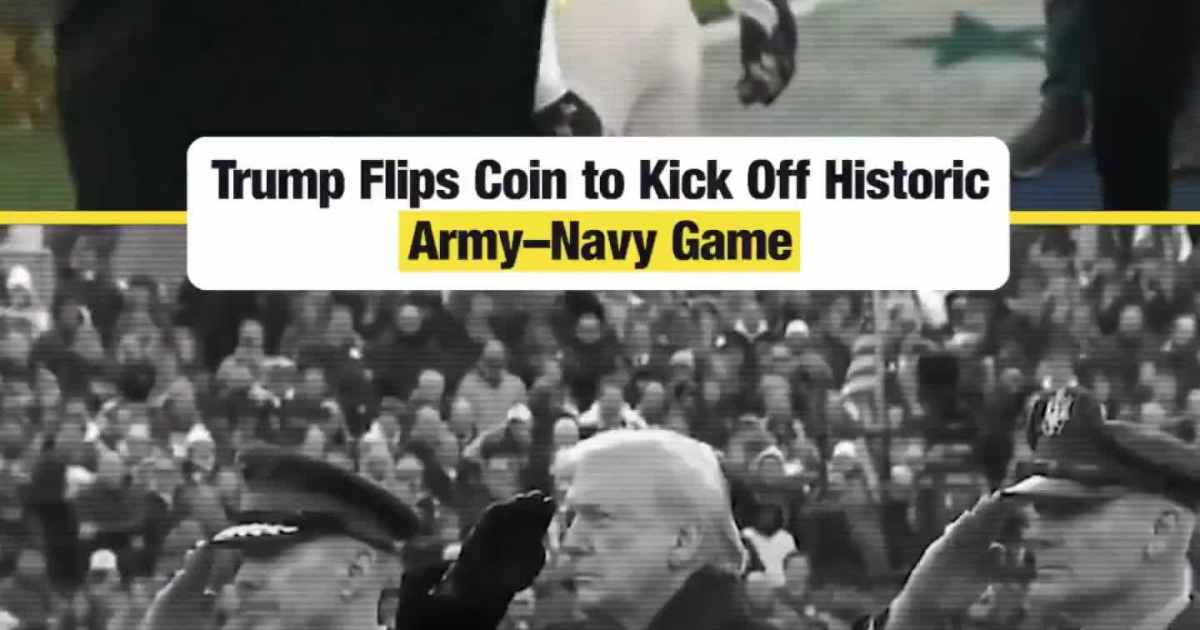 Trump Flips Coin to Kick Off Historic Army–Navy Game