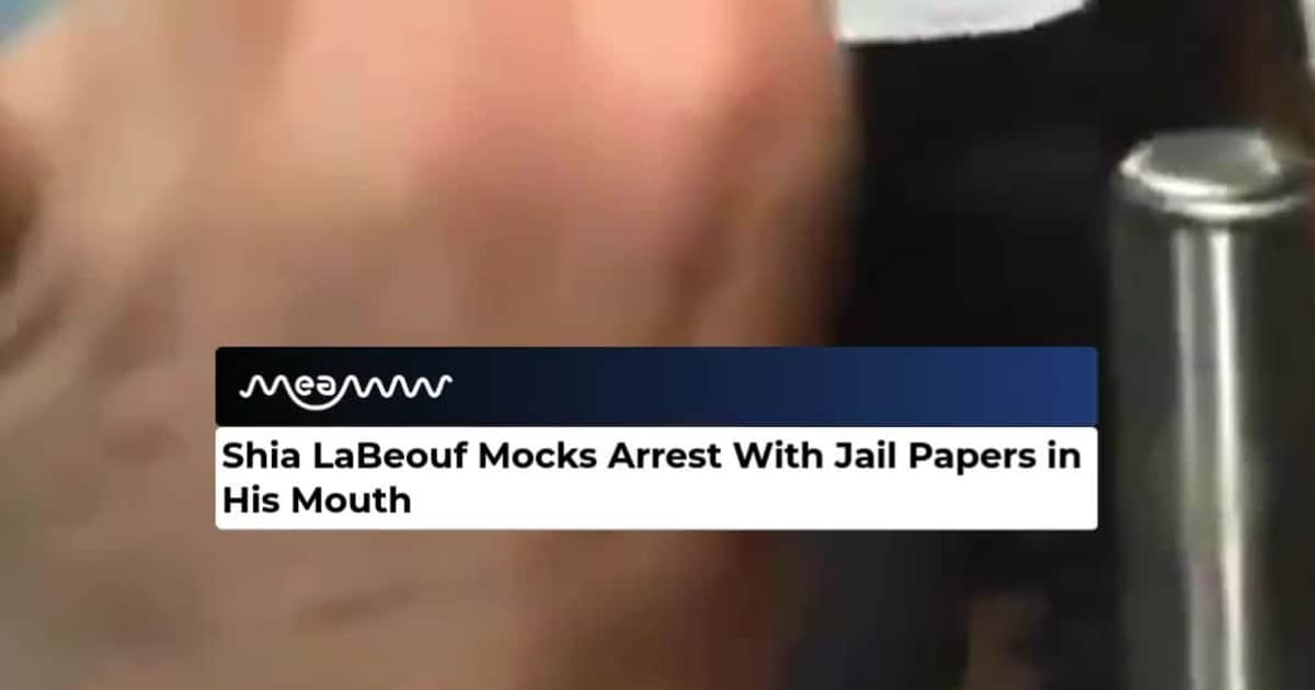 Shia LaBeouf Dancing With Jail Papers in His Mouth Mocking Arrest