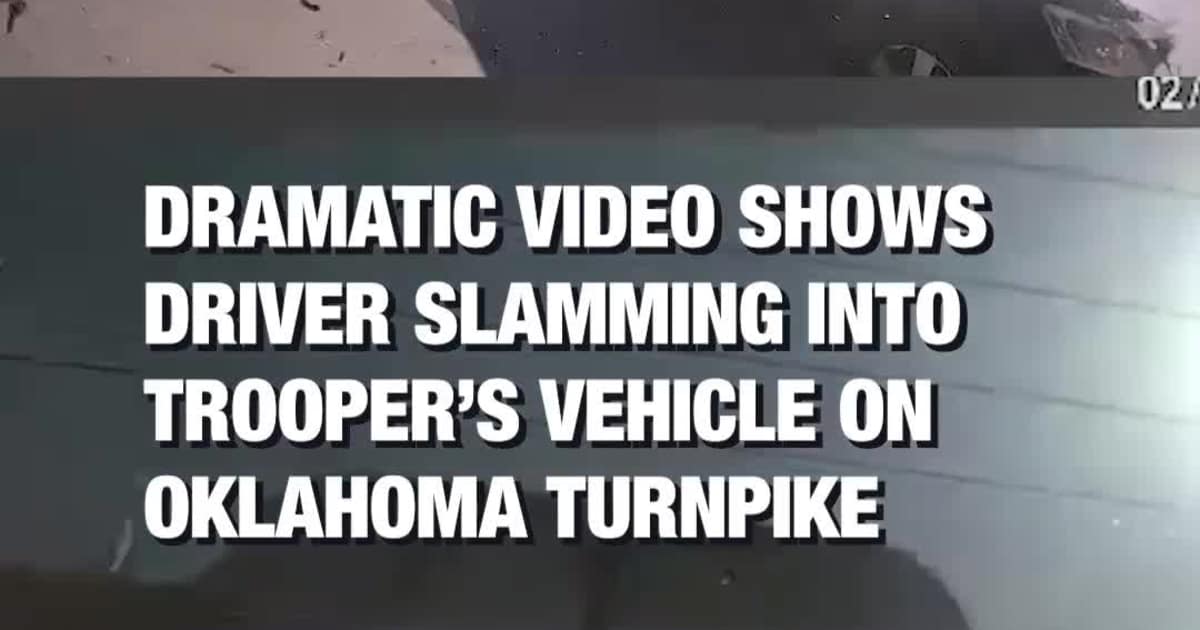 Dramatic Video Shows Driver Slamming Into Trooper’s Vehicle on Oklahoma Turnpike