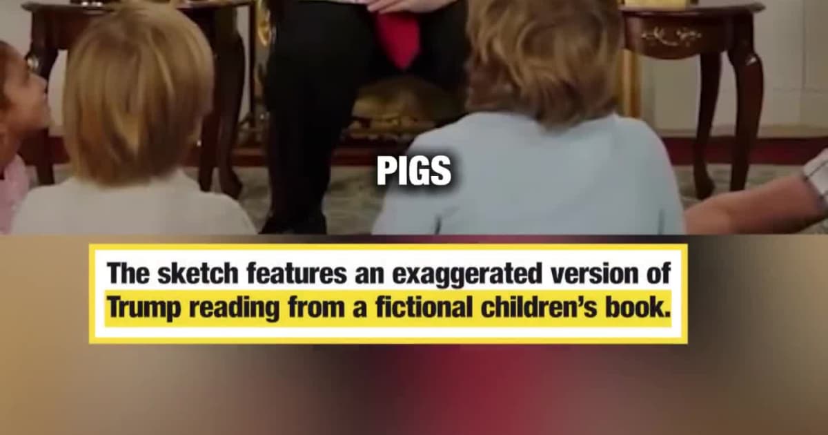 Trump Parody Reading “Quiet Piggy” Book Sparks Online Reactions