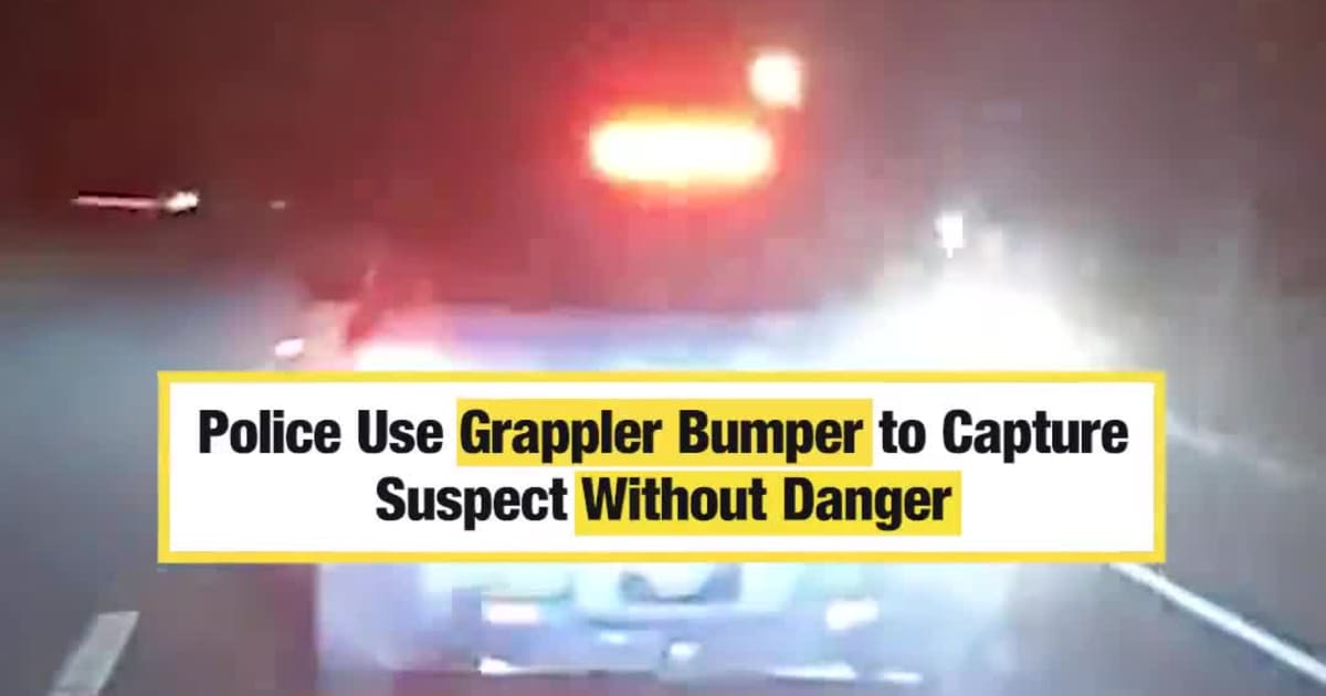 Police Use Grappler Bumper to Capture Suspect Without Danger